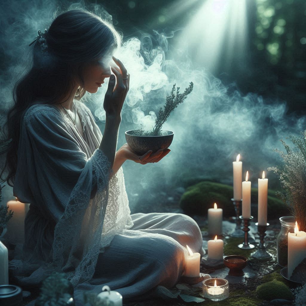 Ritual con aceite esencial de Artemisa blanca para abrir la intuicion